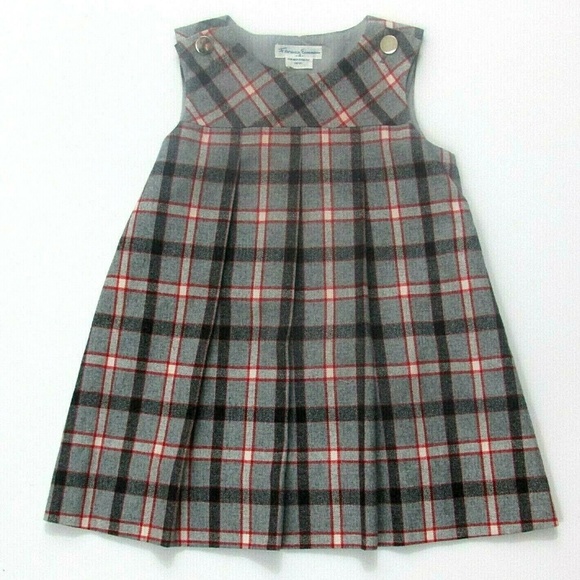 Florence Eiseman Other - Florence Eiseman Jumper Dress Gray Red Plaid